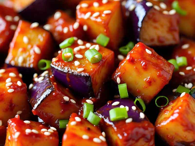Gochujang Eggplant Stir-Fry